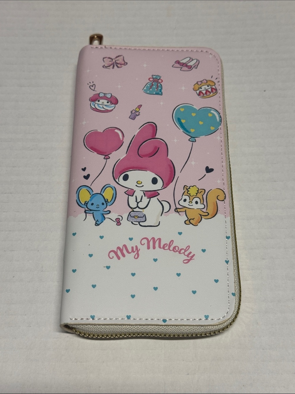 Sanrio My Melody Zip-Around Wallet Pink NWT